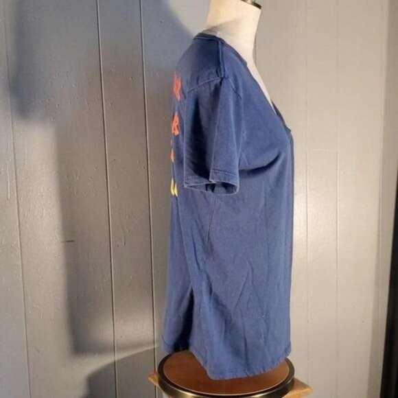 AC DC Band T Shirt Tee Top Distressed Blue WOMAN'S WOMAN'S Large - Picture 3 of 11